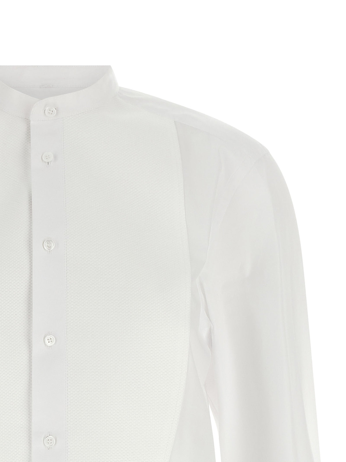 poplin shirt with plastron piqué 3