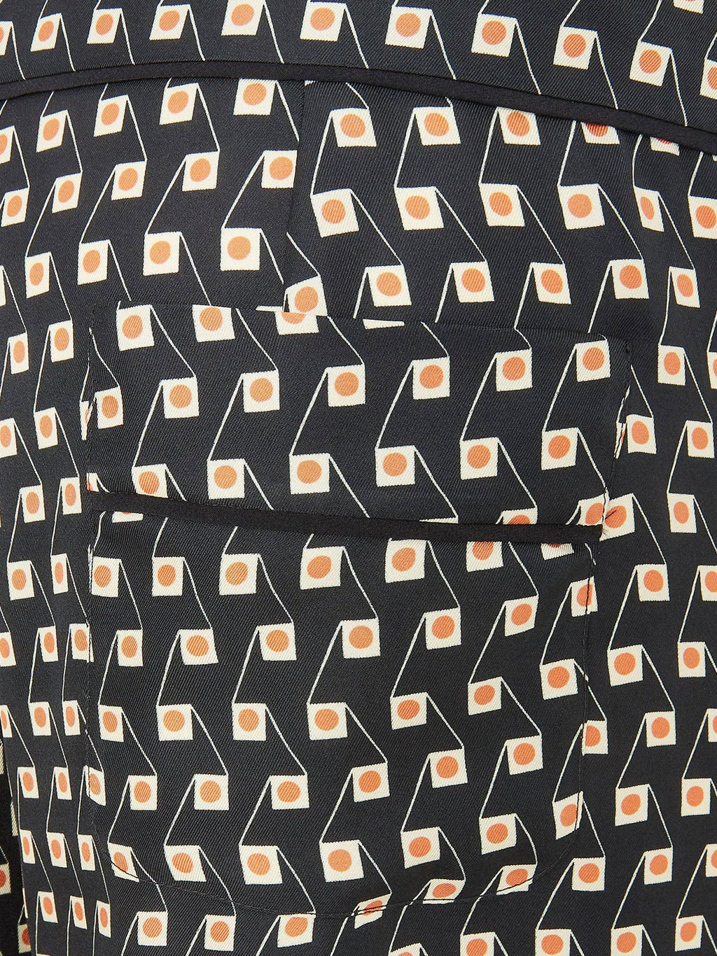 Printed black silk pajamas trousers 3