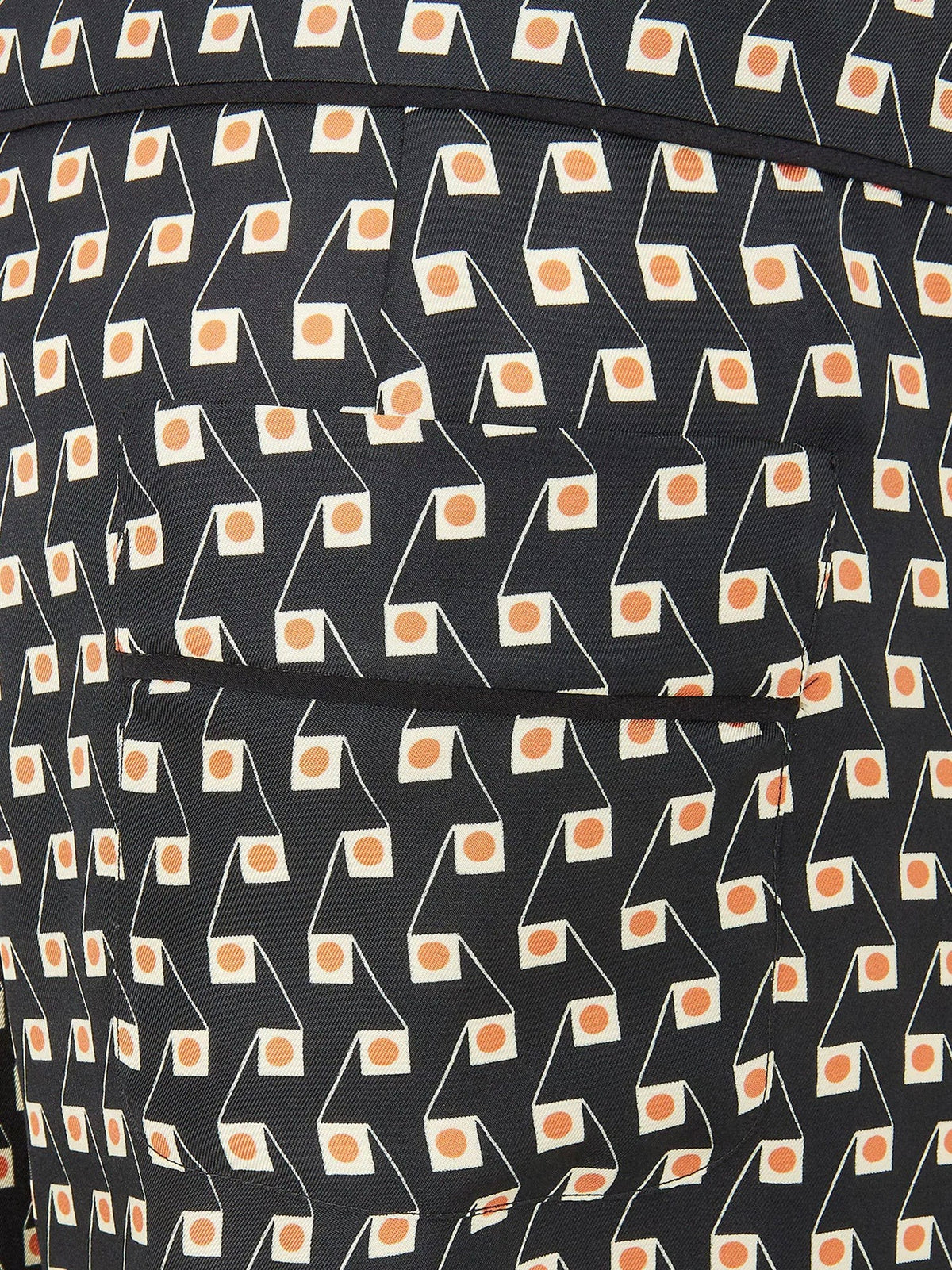 Printed black silk pajamas trousers 3