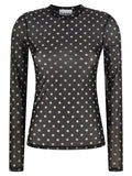 'Printed Sheer' sweater
