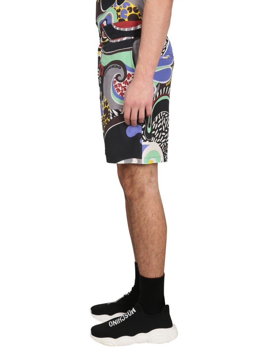 PSYCHEDELIC PRINT BERMUDA SHORTS 3