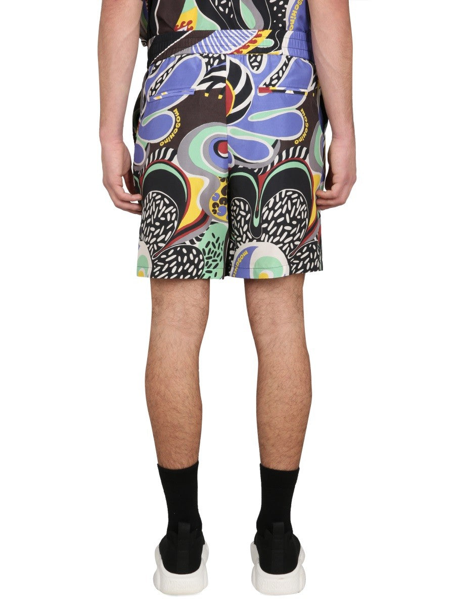 PSYCHEDELIC PRINT BERMUDA SHORTS 4