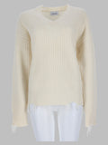 Pullover Distressed Con Scollo A V