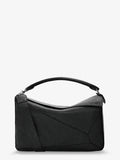 Puzzle Large textured leather handbag