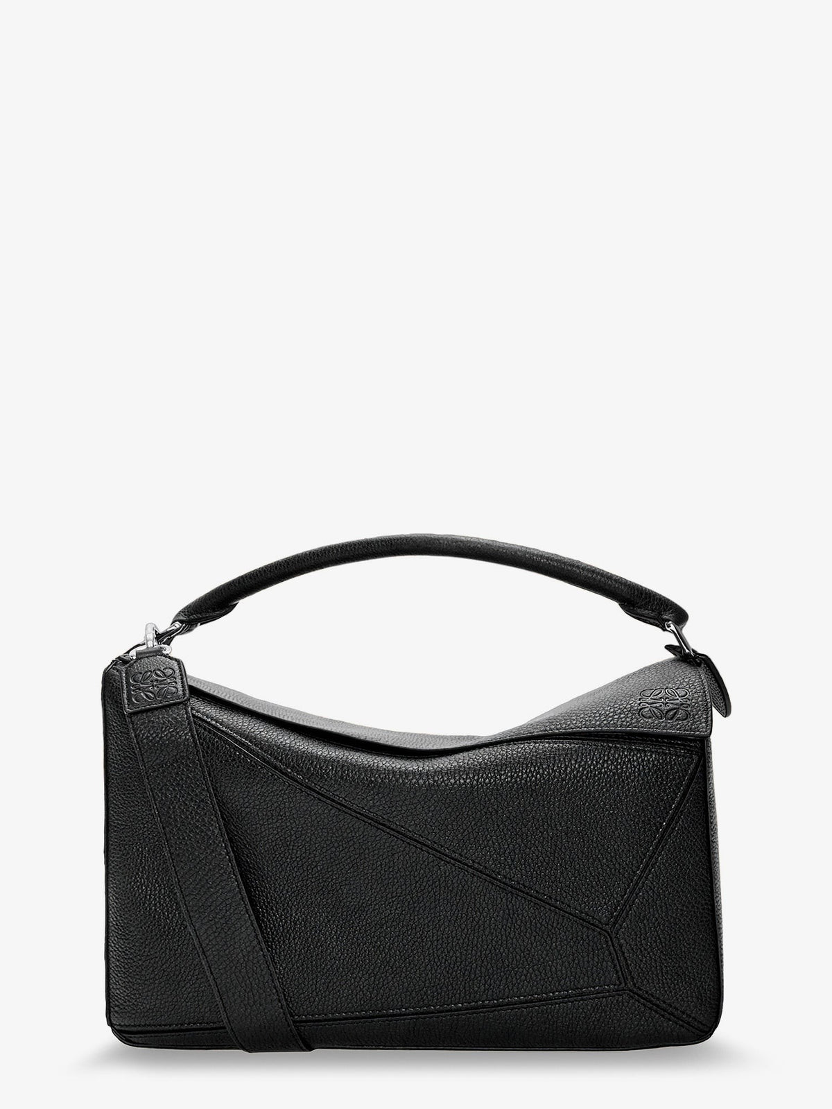 Puzzle Large textured leather handbag