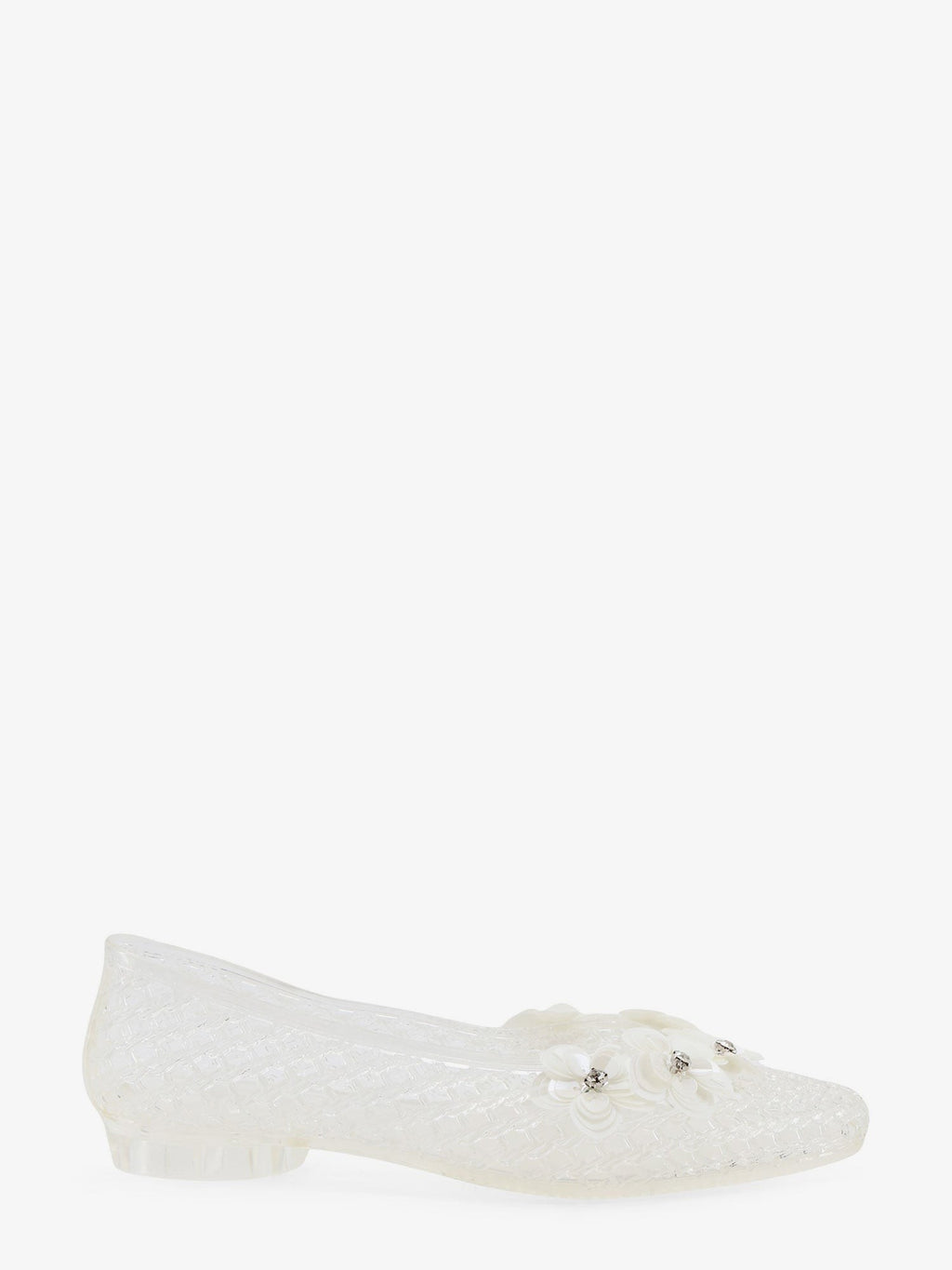 PVC ballerinas with beading on the front