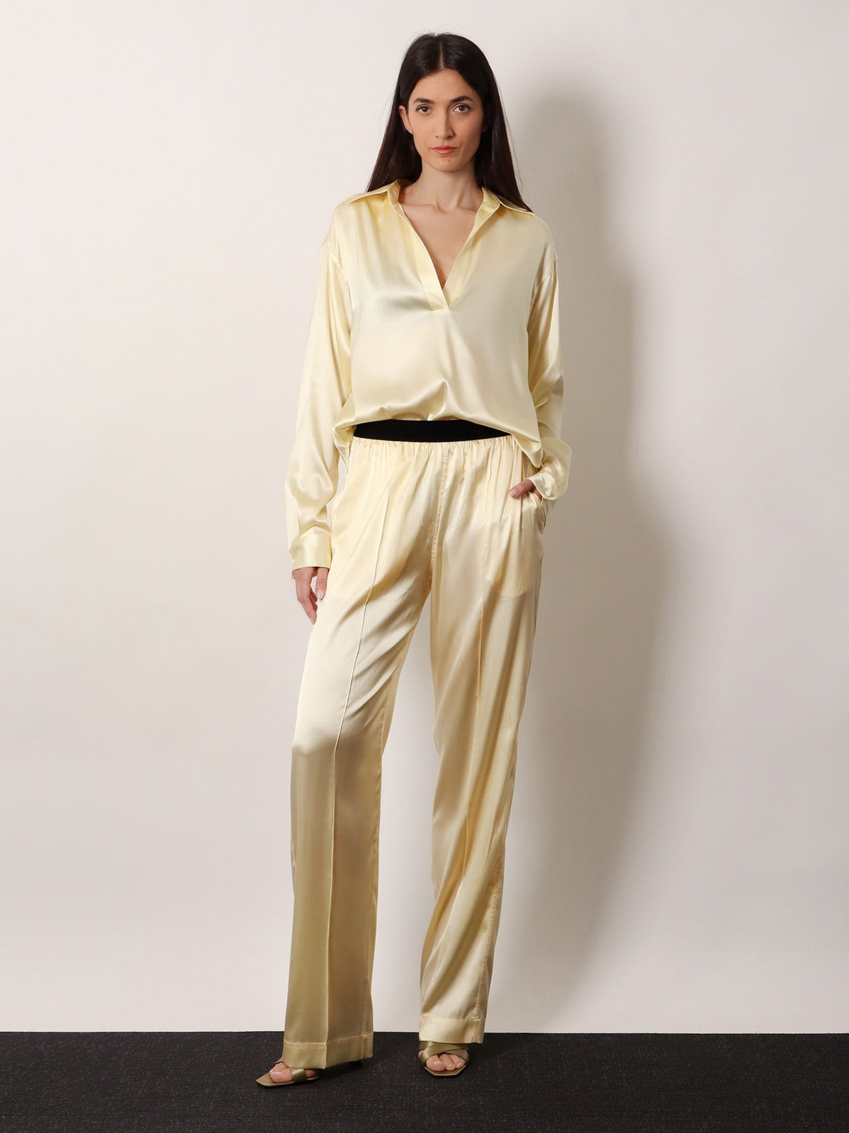 Pyjamas stretch satin trousers 2