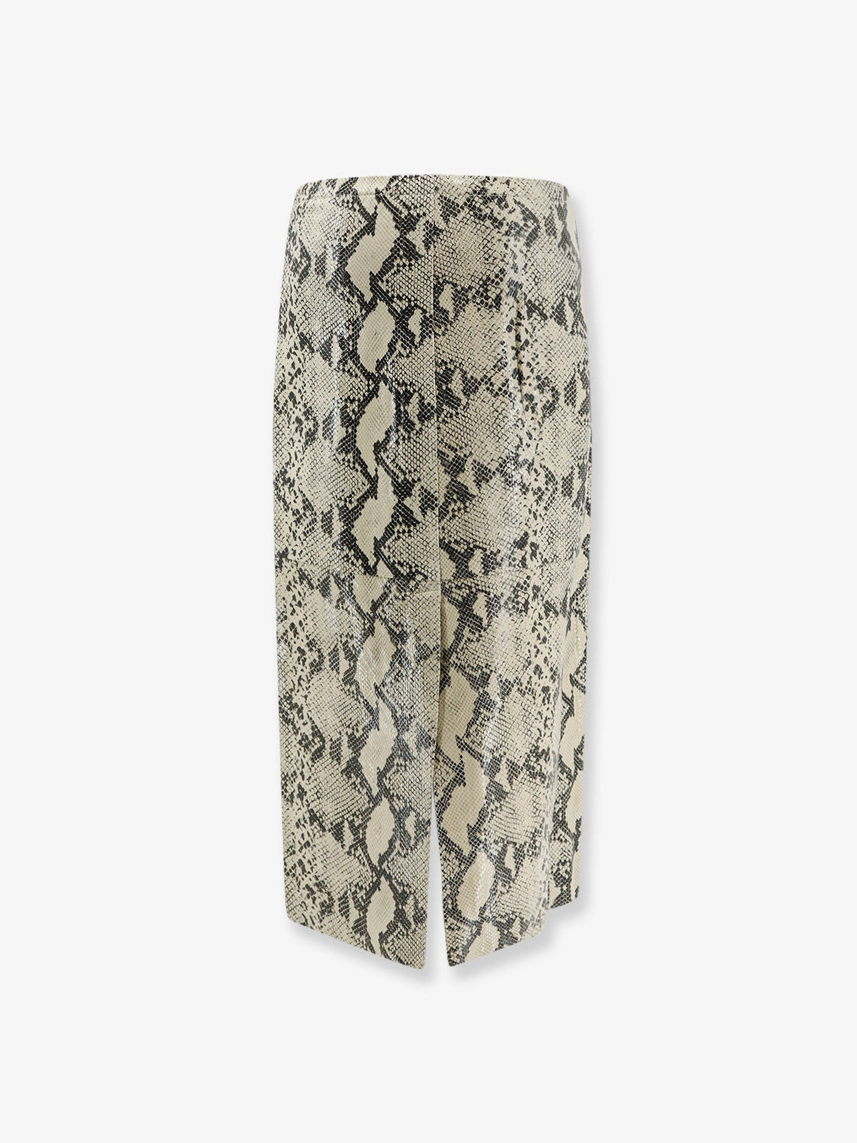 Python-print leather midi skirt 2