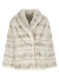 Quilted fur coat