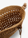 Raffia bucket bag with crochet motif 4