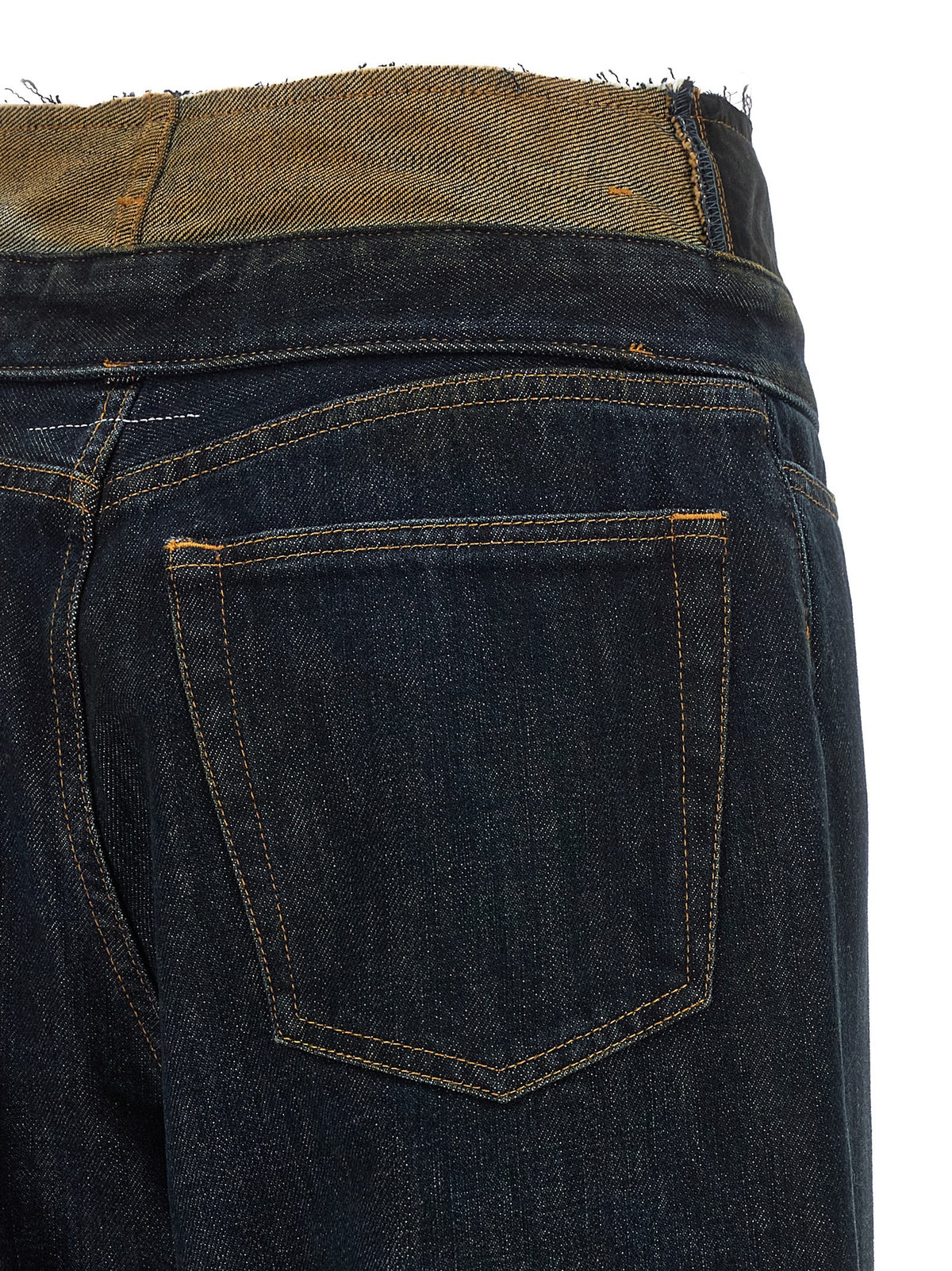 Raw cut waist jeans 4