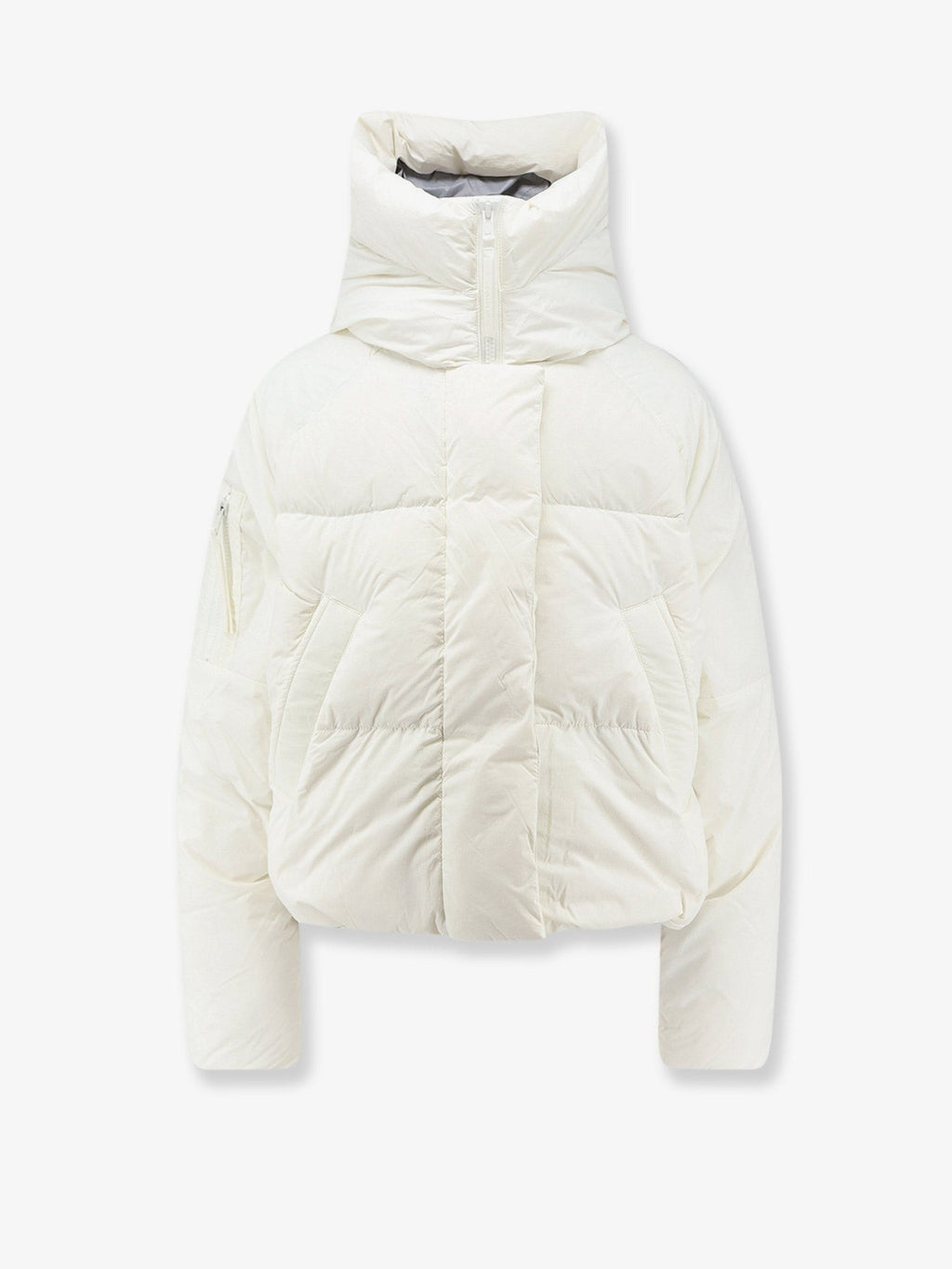 Recycled fabric down jacket