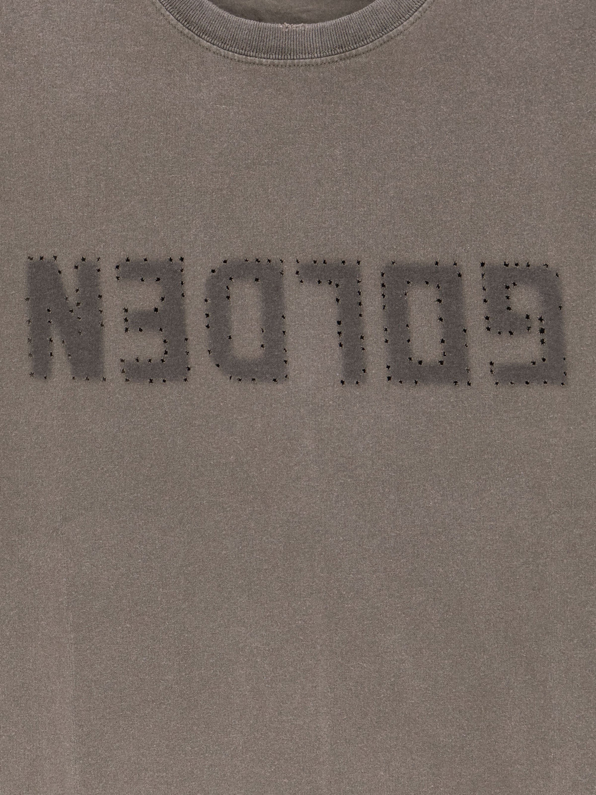 Regular Distressed cotton t-shirt 3