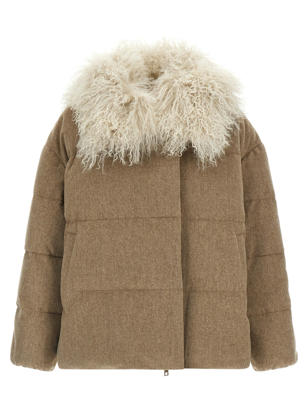 Removable insert down jacket