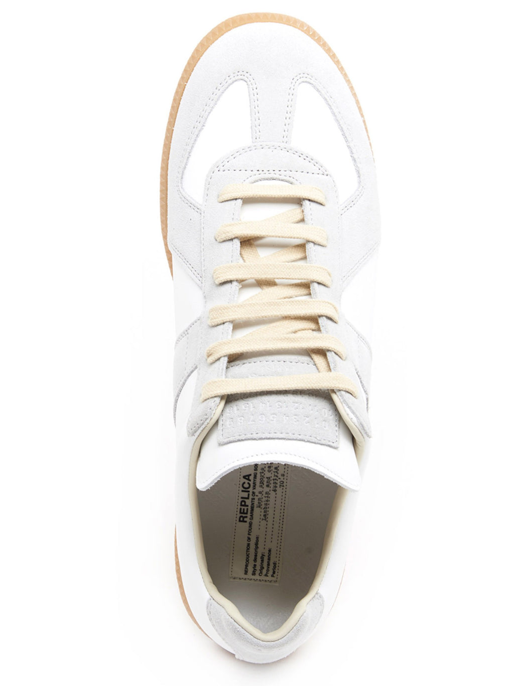 Low-top Replica leather and suede sneakers 3