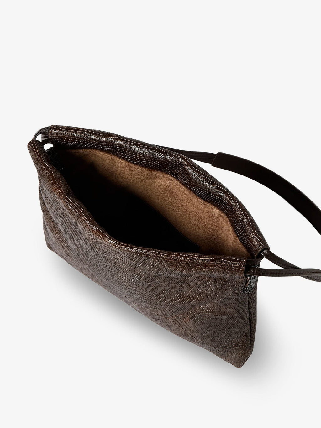 Reptile print leather crossbody bag 4