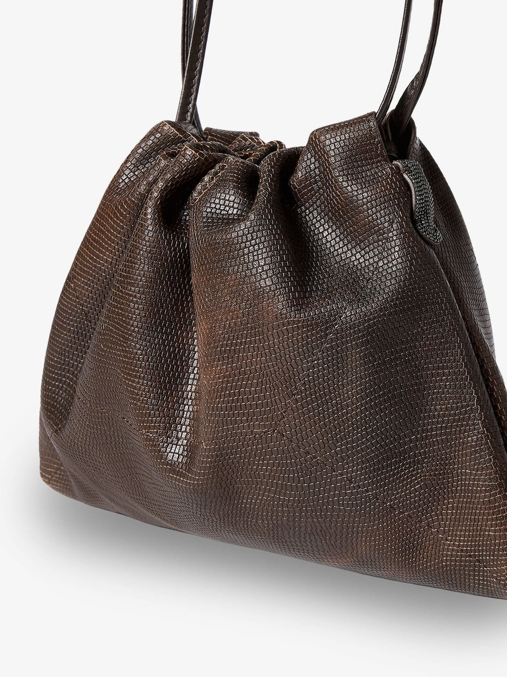 Reptile print leather crossbody bag 5