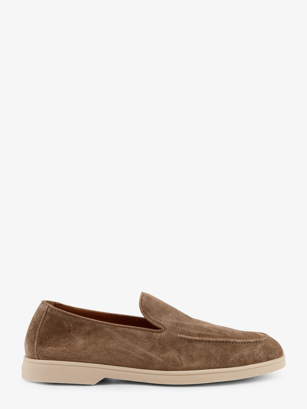 Reverse suede loafers