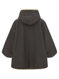Reversible cape with hood 3