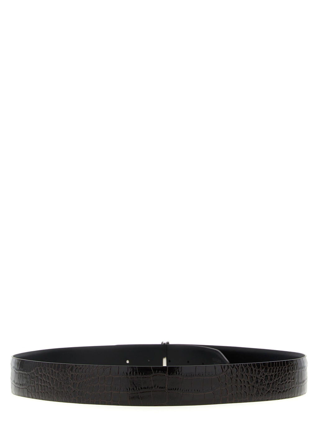 Reversible crocodile leather belt 3
