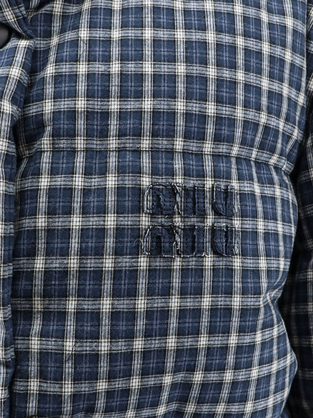 Reversible madras flannel down jacket 3