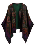 Reversible paisley dégradé cape