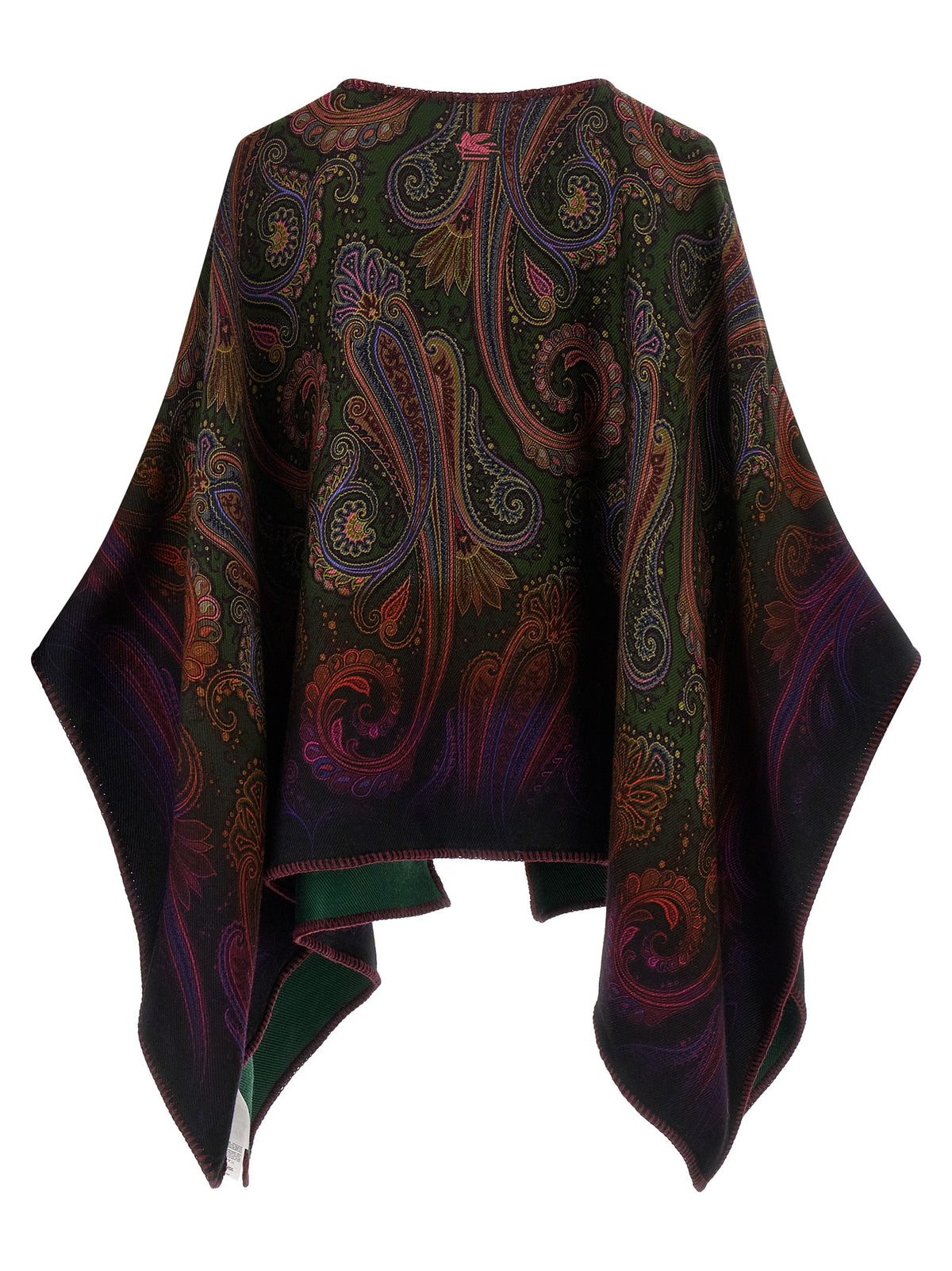 Reversible paisley dégradé cape 2