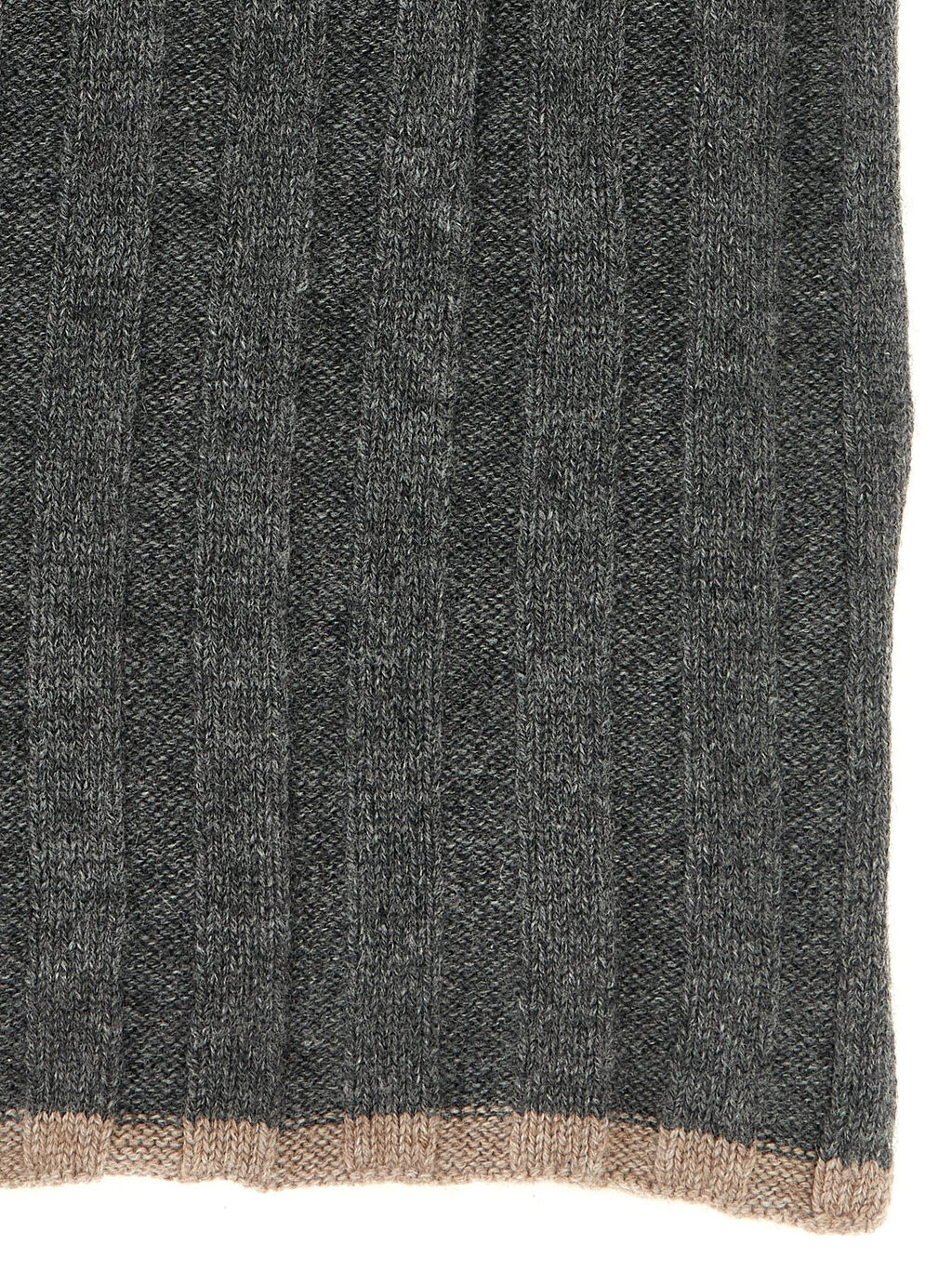Ribbed cashmere knit scarf 2