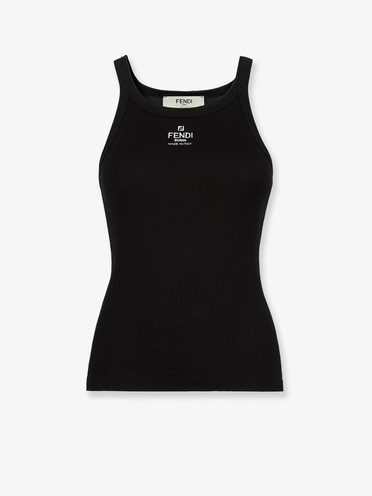 Ribbed cotton tank top