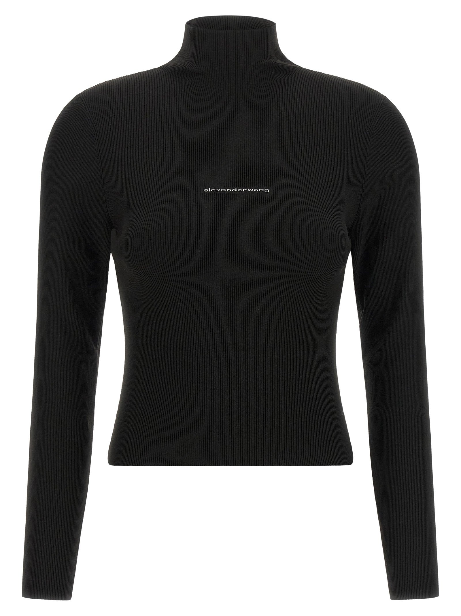 Ribbed sweater with logo
