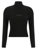 Ribbed sweater with logo