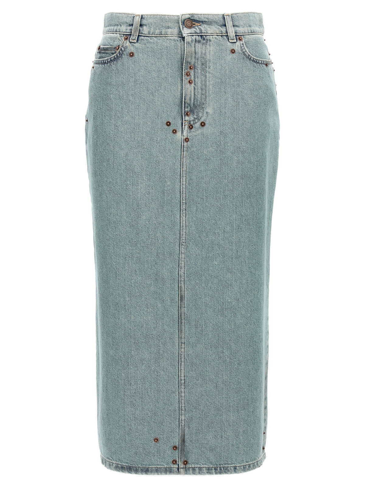 Rivets denim skirt