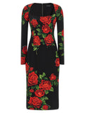 'Rose' longuette dress