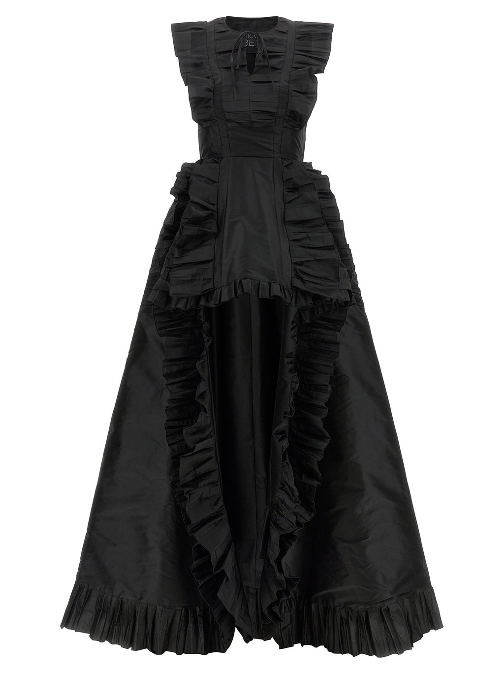 Ruffle train dress
