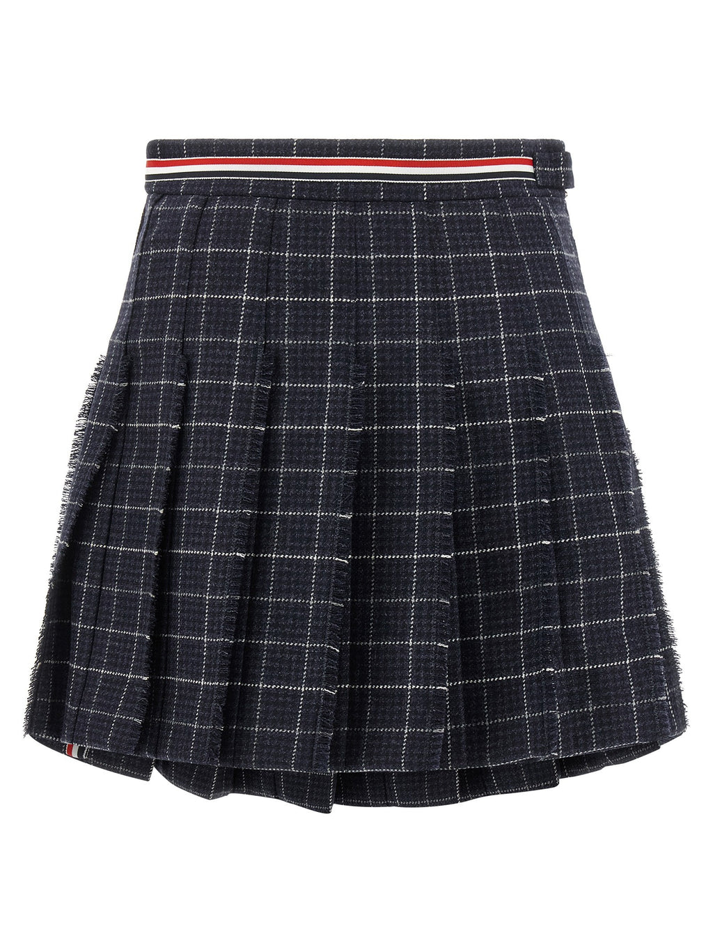 'RWB' pleated tweed skirt
