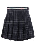 'RWB' pleated tweed skirt