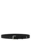 Saffiano leather belt