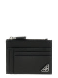 Saffiano logo card holder