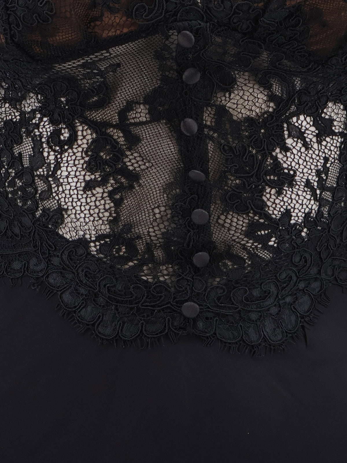 Satin dress with lace profiles 3