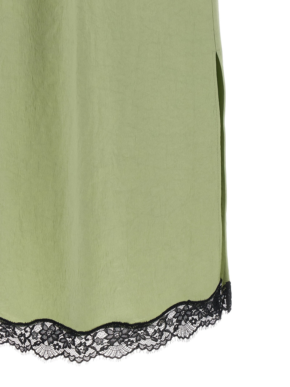 Satin froissé and lace skirt 5