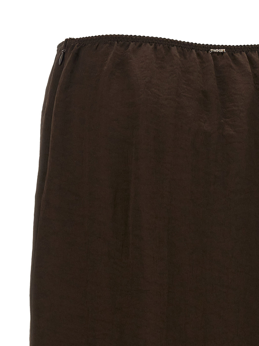 Satin froissé and lace skirt 4