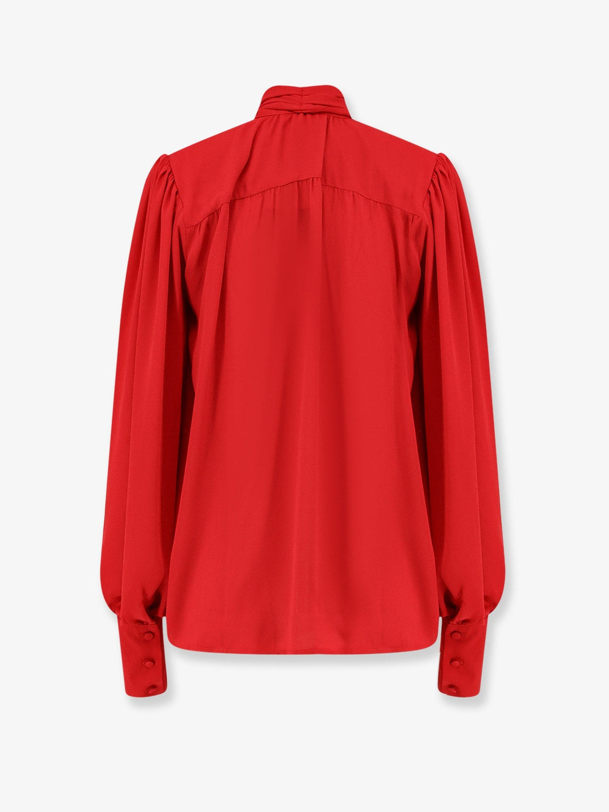 Satin shirt with padded shoulders 2