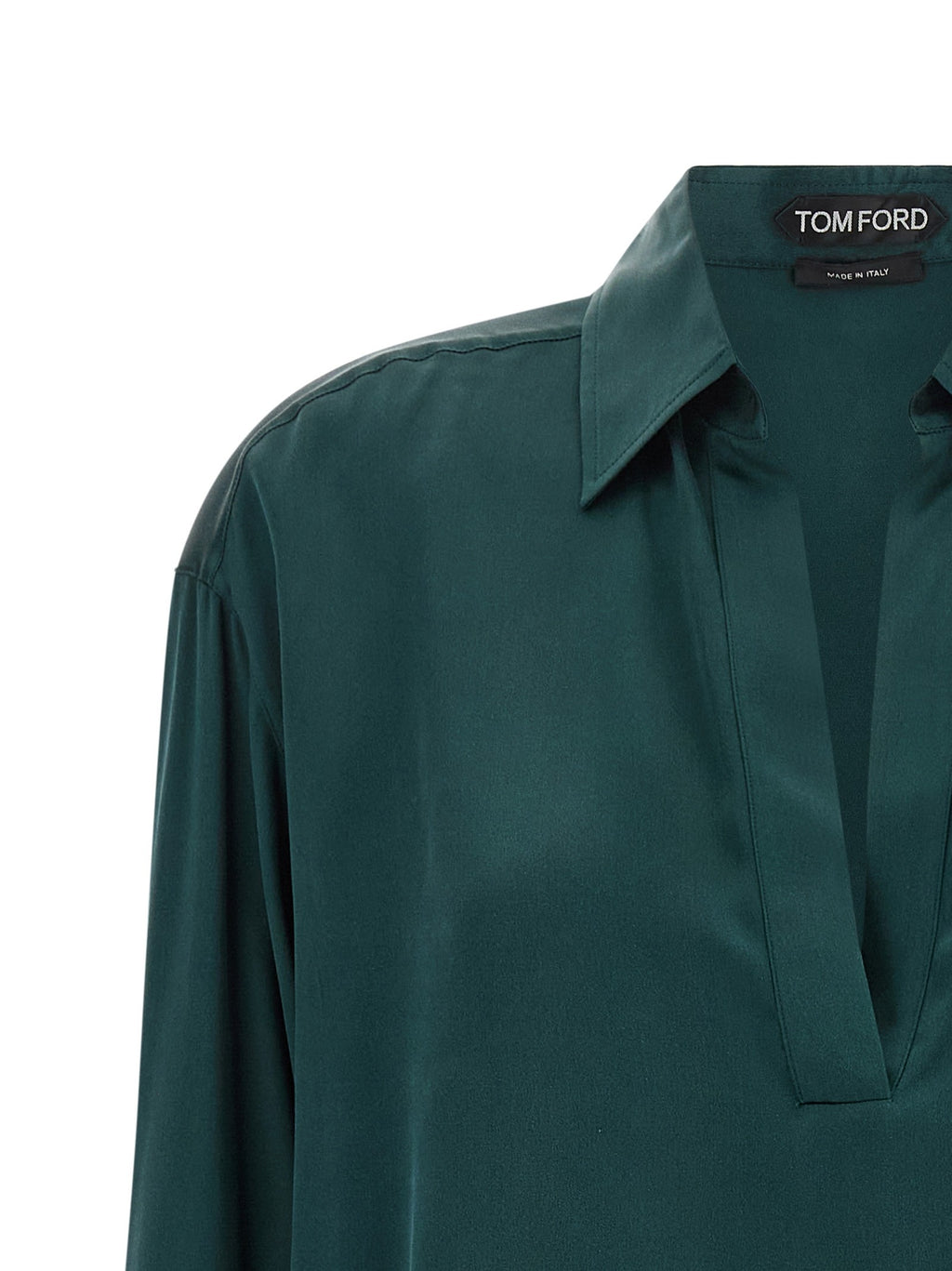 Satin silk polo shirt 3
