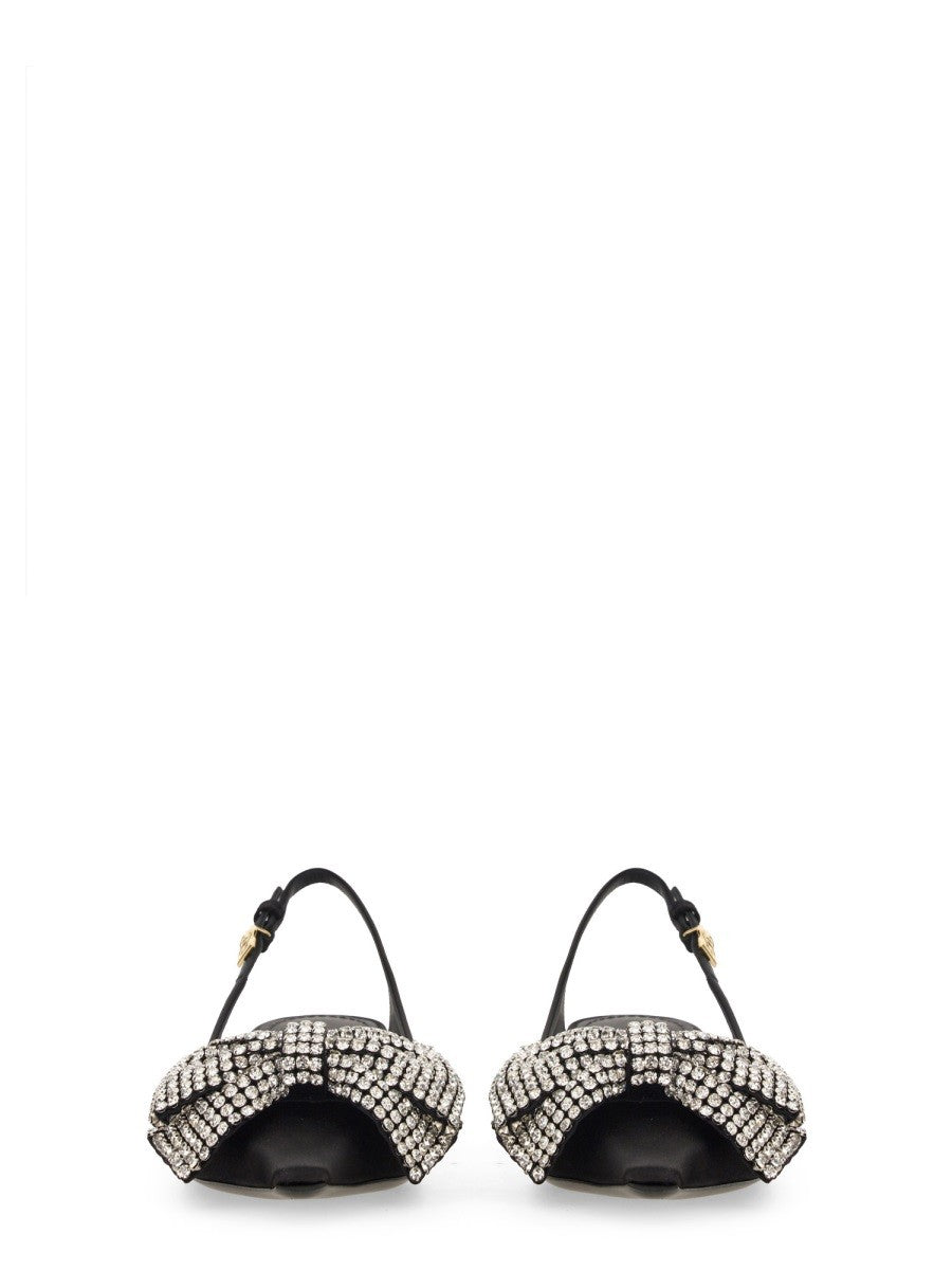 SATIN SLING-BACK WITH RHINESTONE EMBROIDERY 4