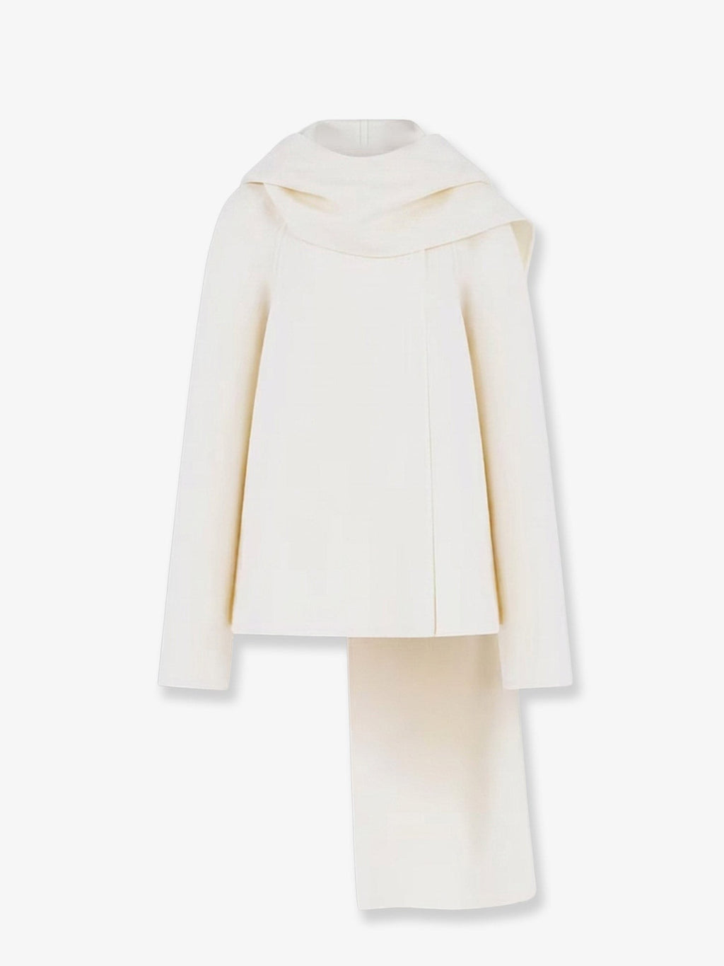 Scarf Boiled Wool Coat