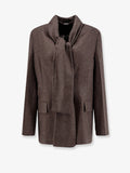 Scarf Lapel viscose and wool blazer