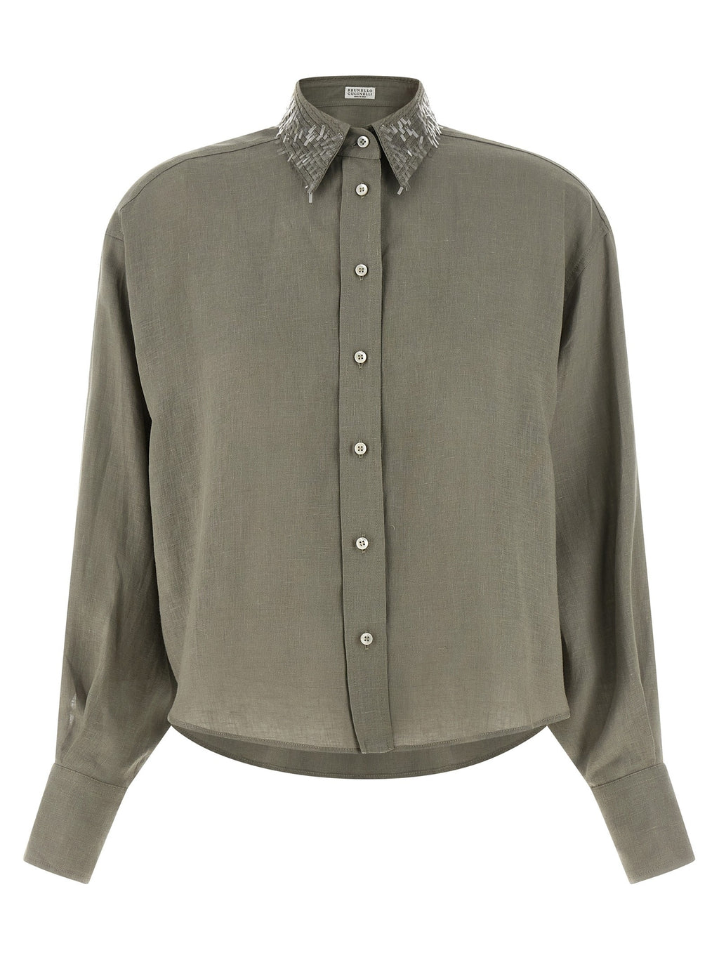 Sequin collar shirt