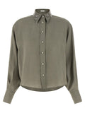 Sequin collar shirt