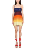 SHADED WOOL MINI DRESS