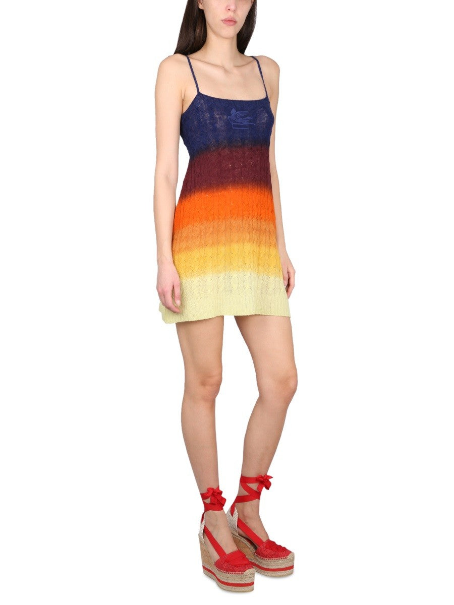 SHADED WOOL MINI DRESS 2